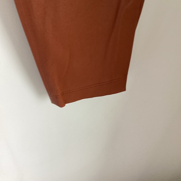 Lafayette 148 Murray Pant Womens Medium Brown Ankle Split Hem Leather Old Money - Picture 6 of 16